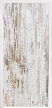 Deursticker Structuur van houten planken - 80x205 cm - Deurposter
