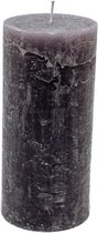 Bougie pilier - Aubergine - 7x15cm - paraffine - lot de 3