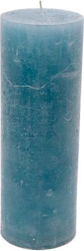 Stompkaars - Licht blauw - 7x20cm - parafine - set van 3
