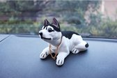 WiseGoods Luxe Dashboard Hondje - Decoratie Hond Auto - Decoratieve Accessoires - Cadeau - Pop Wobbel Husky - Beeldje Voor Autos