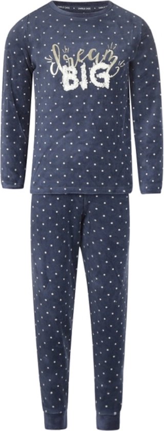Pyjama velours fille Charlie Choe Dream Big Navy