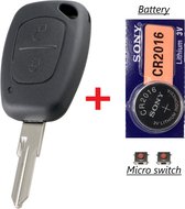 Clé de voiture 2 boutons avec micro-interrupteurs et batterie Sony adaptée pour clé de voiture Opel Vivaro / Opel Movano / Renault Traffic / Renault Master / Nissan Primastar / Nissan Kubistar / Opel.