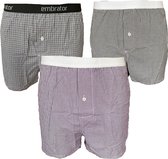 Embrator mannen Boxershorts 3-stuks geruit maat L