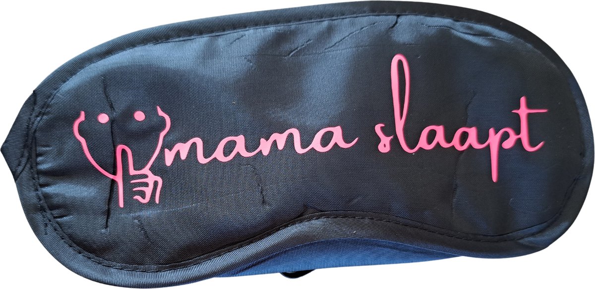 TWOA-Slaapmasker-Grappige tekst- zwart polyester- mama slaapt roze
