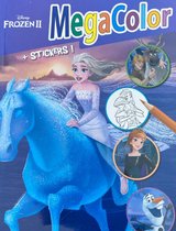 Disney Frozen II - Livre de coloriage MegaColor + autocollants adaptés aux marqueurs de couleur et aux crayons de couleur