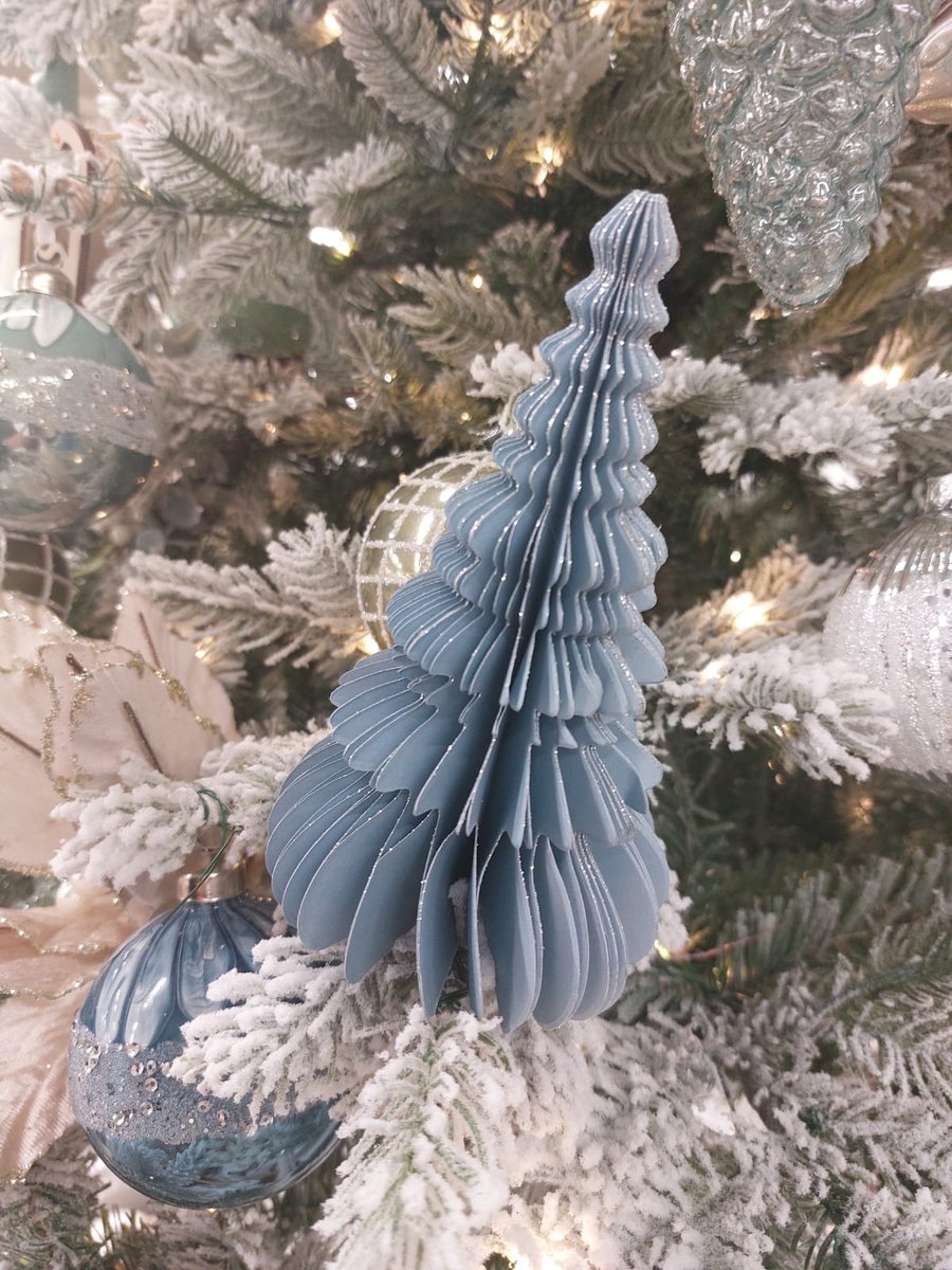 Kerstboomdecoratie - Kerstboom - Blauw - Set van 2 stuks - Uitvouwbare Kerstboom Decoratie