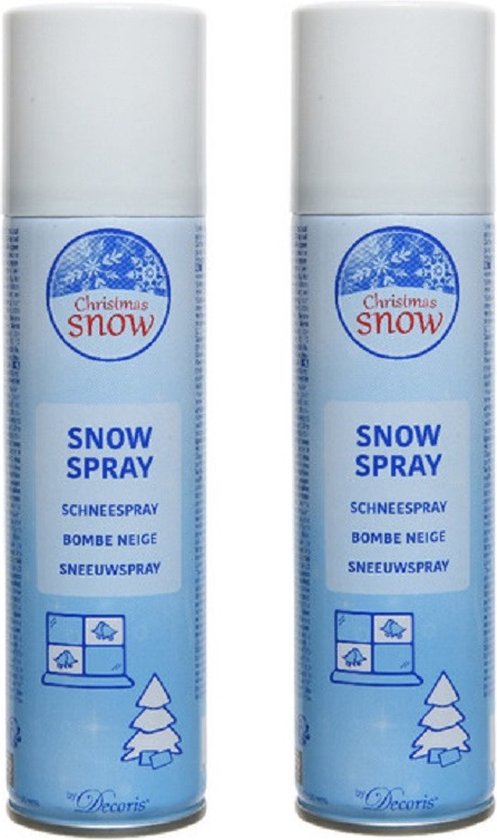 2x stuks milieuvriendelijke sneeuwspray / spuitsneeuw spuitbussen van 150 ml - Sneeuw spuitbus ECO