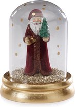 Sneeuwbol/snowglobe met kerstman 10,5 cm - Kerstversiering glazen sneeuwbollen/snowglobes