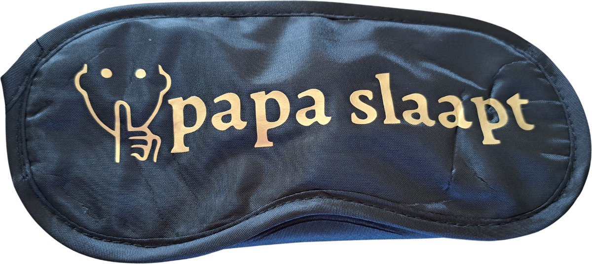 TWOA-Slaapmasker-Grappige tekst- zwart polyester- papa slaapt