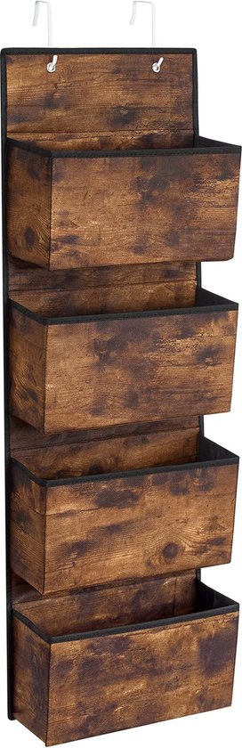Hangende Organizer, 2 Stuks Hangorganizer Voor De Kinderkamer, Bevat 3 En 7 Vakken Deurorganizer Hangorganizer Geschikt Voor Slaapkamer Badkamer Kledingkast Roze Oranje Patroon
