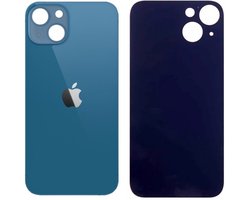 iPhone 13 Mini Achterkant glas met Logo | Back cover glas | Behuizing glas | Big Hole | Blauw | Reparatie Onderdeel | Apple Onderdelen
