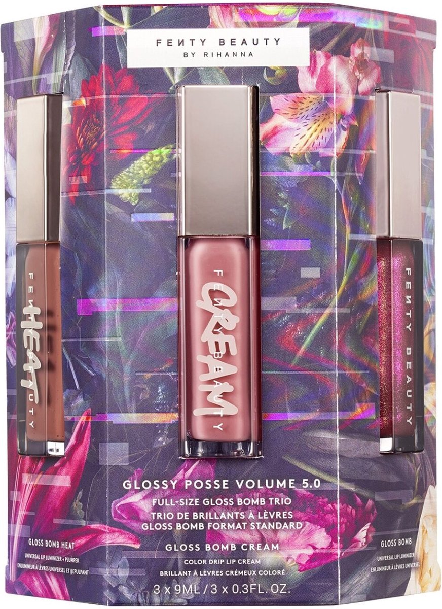 Fenty Beauty Glossy Posse Volume 5.0 - Full Size Gloss Bomb Trio Cream - Gloss Bomb - Gloss Bomb Heat | Cadeau tip! Liefdes Cadeau Vrouw – Valentijn Cadeautje Vrouw – Valentijn kusjes – Liefde