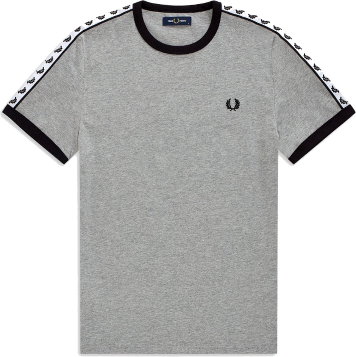 Fred Perry Taped Ringer Tee sportshirt heren antraciet
