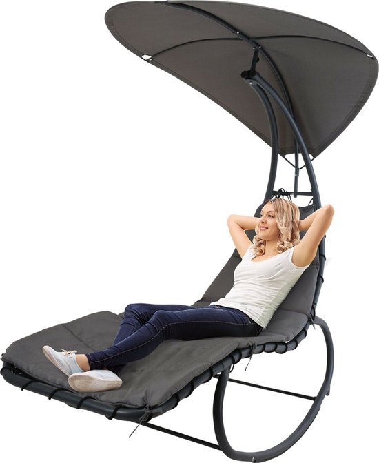 tectake® - Wicker zonnestoel ligbed Océane - Verstelbare rugleuning - zwart - 403145