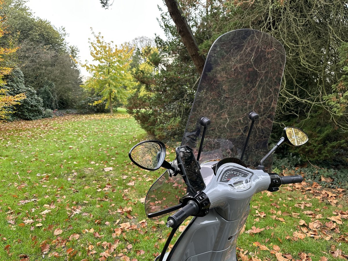 Telefoonhouder voor Scooter - Motor - MANOS LIBRES - MODEL E Pro- Spiegel Bevestiging - Universeel - Zwart - Piaggio - Vespa - Zip – foto 2