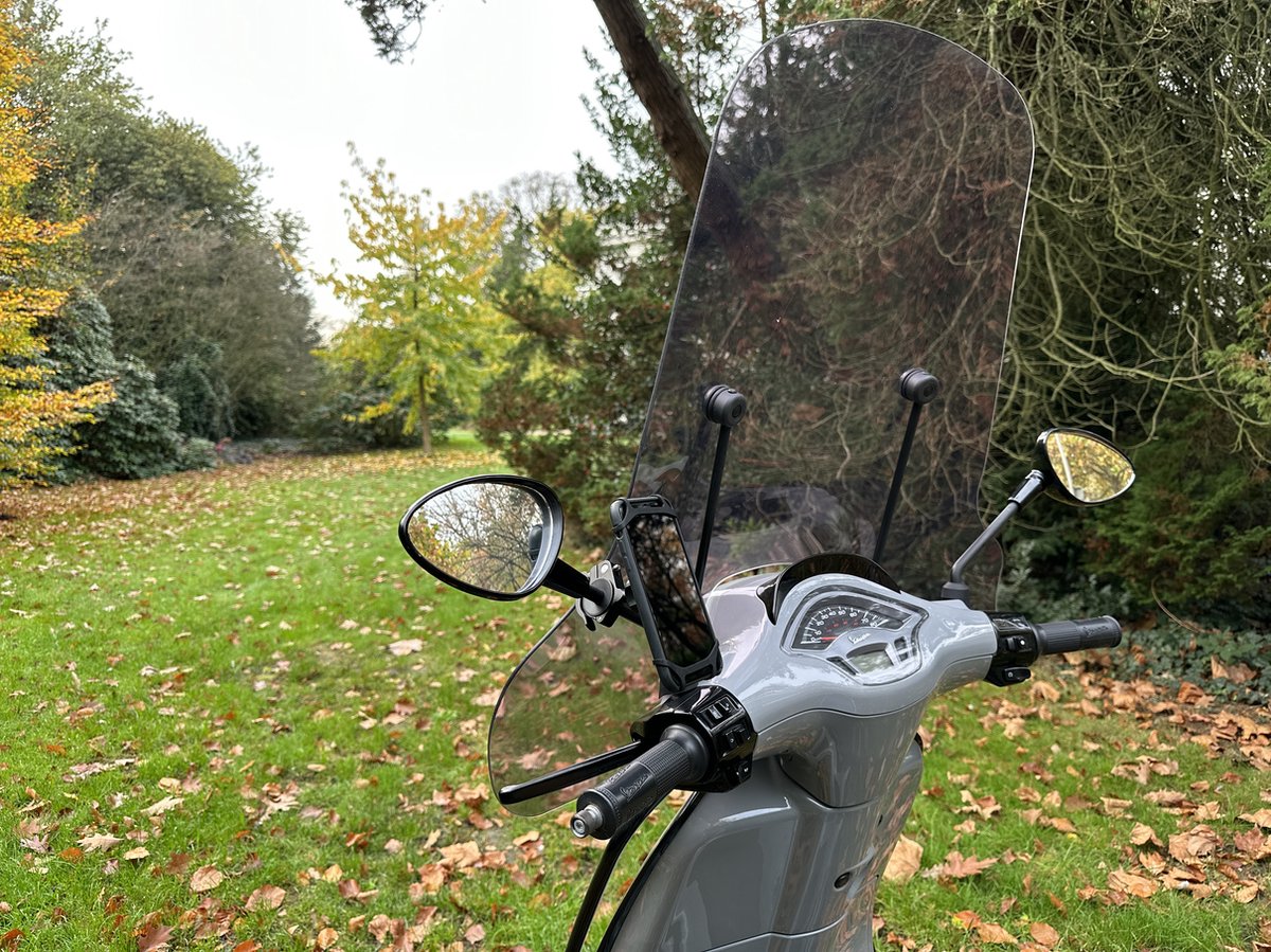 Telefoonhouder voor Scooter - Motor - MANOS LIBRES - MODEL E - Spiegel Bevestiging - Universeel - Zwart - Piaggio - Vespa - Zip – foto 3