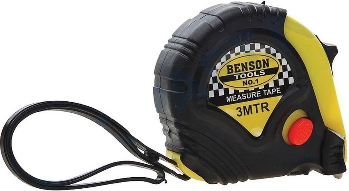 Benson Rolmaat met broekklem - 3 meter - 16 mm - meetgereedschap