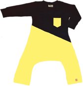 Spread/ Pavlik/ Plâtre Onesie noir avec jaune
