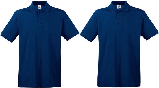 Donkerblauw navy polo shirt premium van katoen voor heren Katoen 180 grams Polo. bol