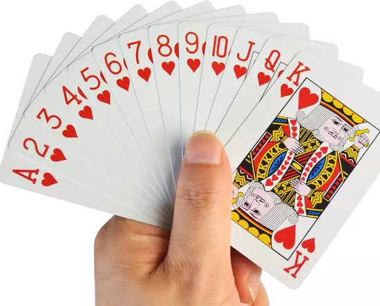 Thumbnail van een extra afbeelding van het spel 5x Plastic Speelkaarten | Waterdicht | Volwassenen | Poker | Rood