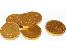 Euro Chocolademunten - 28 mm - 1 kg