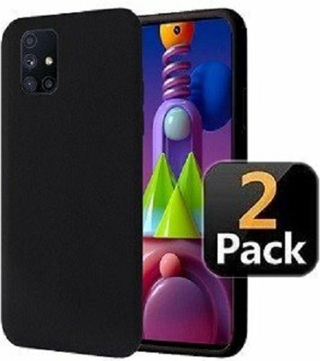 Samsung M51 Hoesje Siliconen TPU Zwart 2x