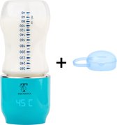 Trendosa Flessenwarmer Set - Draagbare Baby Flessenwarmer voor Onderweg- Incl speendoosje- Blauw