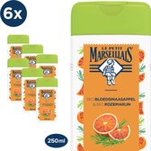 Le Petit Marseillais Bio Bloedsinaasappel & Bio Rozemarijn Aromatische Douchegel, veganistische douchegel met 99% afbreekbare formule, 6 x 250 ml
