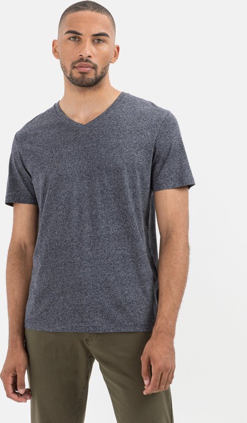 camel active T-shirt met korte mouwen gemaakt van biologisch katoen - Maat menswear-XL - Donkerblauw