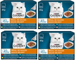 4x Gourmet Perle - Sauce Delight Vlees & Vis - Kattenvoer - 12x85g