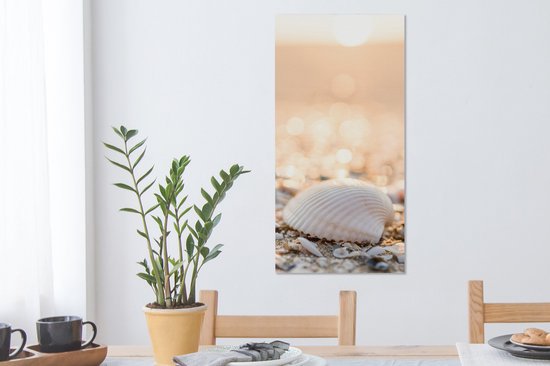 Toile - Peintures sur Toile - Coquillages - Plage - Soleil - Décoration de Chambre - Impression sur Toile - Photo sur Toile - Canvasdoek cm - Salon