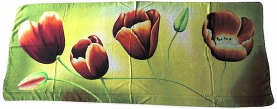 Tulpen sjaal geel | Traagoods | souvenir | 170 x 30 cm