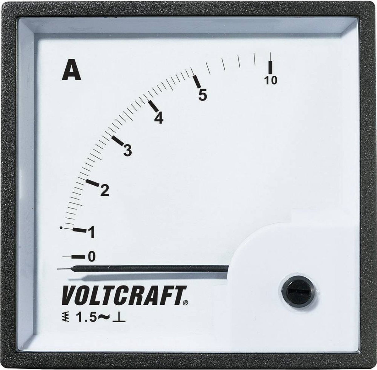 VOLTCRAFT AM-72X72/5A Analoog inbouwmeetinstrument AM-72x72/5 A 5 A Weekijzer
