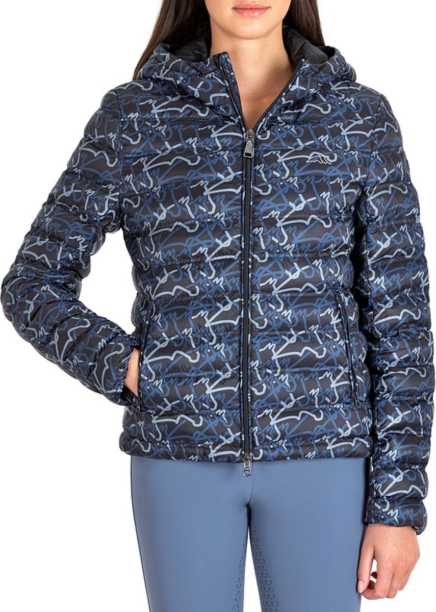Equiline UltraLight Bomber Jacket Ecre - maat M - blue all over