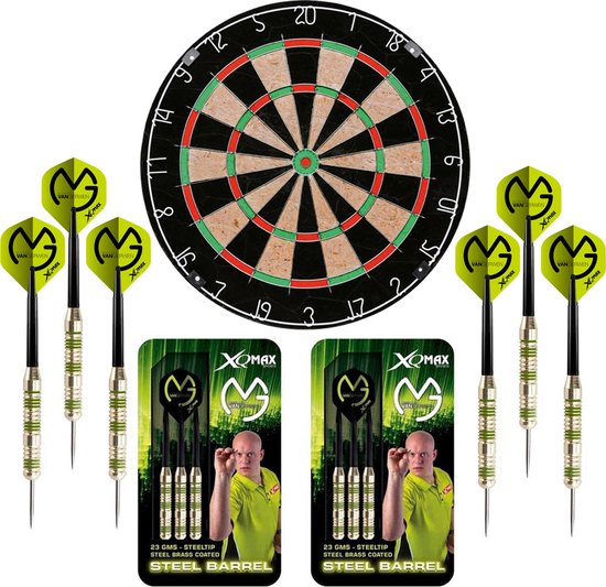 Darts Set Michael van Gerwen Octane set – dartbord – 2 sets - dartpijlen – dart shafts – dart flights - Merkloos