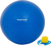 Tunturi Fitness bal - Yoga bal inclusief pomp - Pilates bal - Zwangerschaps bal - 65 cm - Kleur: blauw - Incl. gratis fitness app