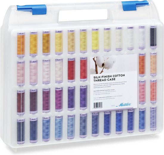 Mettler SilkFinish Katoen 50 Garenkoffer 96 Kleuren bol
