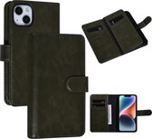 UNIQ Accessoire Vert Foncé iPhone 14 Porte-Cartes Booktype pour 9 Cartes - Fermeture Magnétique