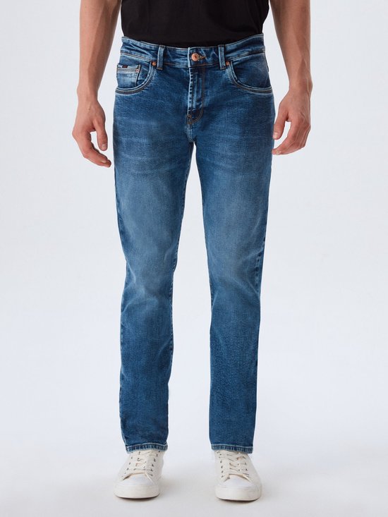 LTB Jeans Hollywood ZD Heren Straight Jean - Donkerblauw - Allon Safe Wash