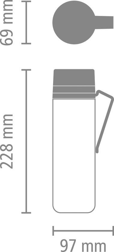 Brabantia Make & Take Utilisation quotidienne 500 ml Plastique Vert, Transparent