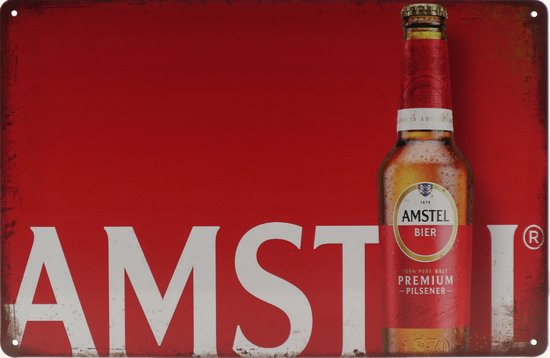 Schatzmix Spreuk Bier schmeckt Altijd retro metalen bord