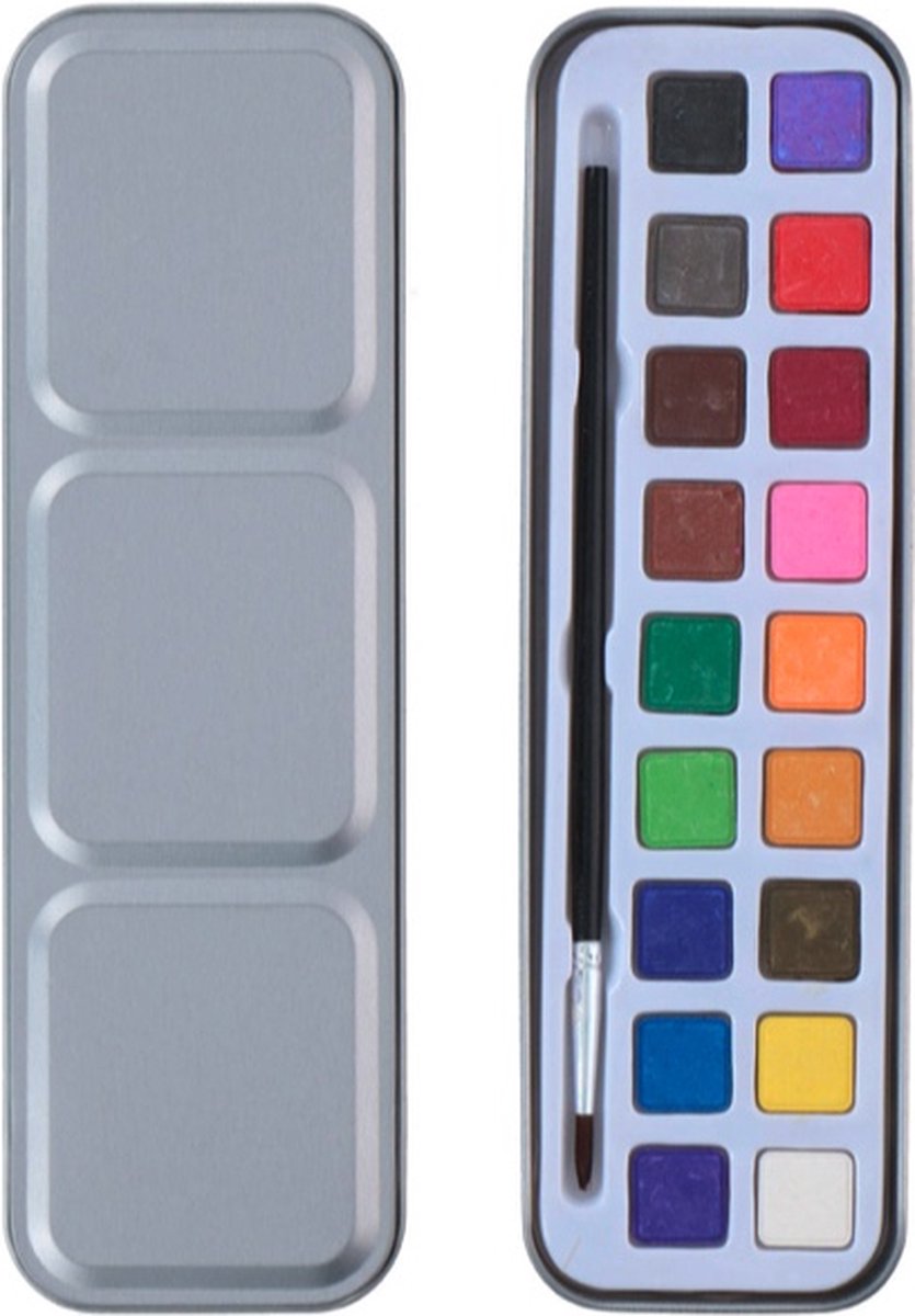 Pcasso® Aquarelverf set - 19 kleuren - Aquarel - Aquarelverf - Waterverf - Schilderen - Compleet pakket