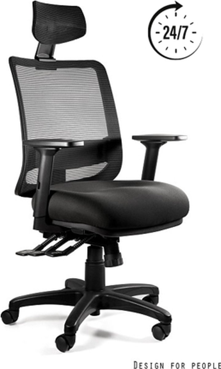 ErgoX Saga Plus Premium - Ergonomische Bureaustoel - Verstelbaar - Voor Volwassenen - Zwart