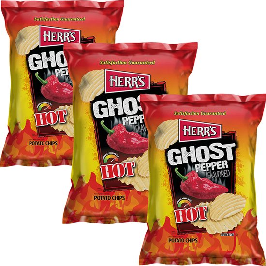 Herr's Ghost Pepper 3x170 gram Amerikaans Chips Buitenlands