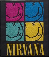 Nirvana - Happy Face Squares Patch - Multicolours