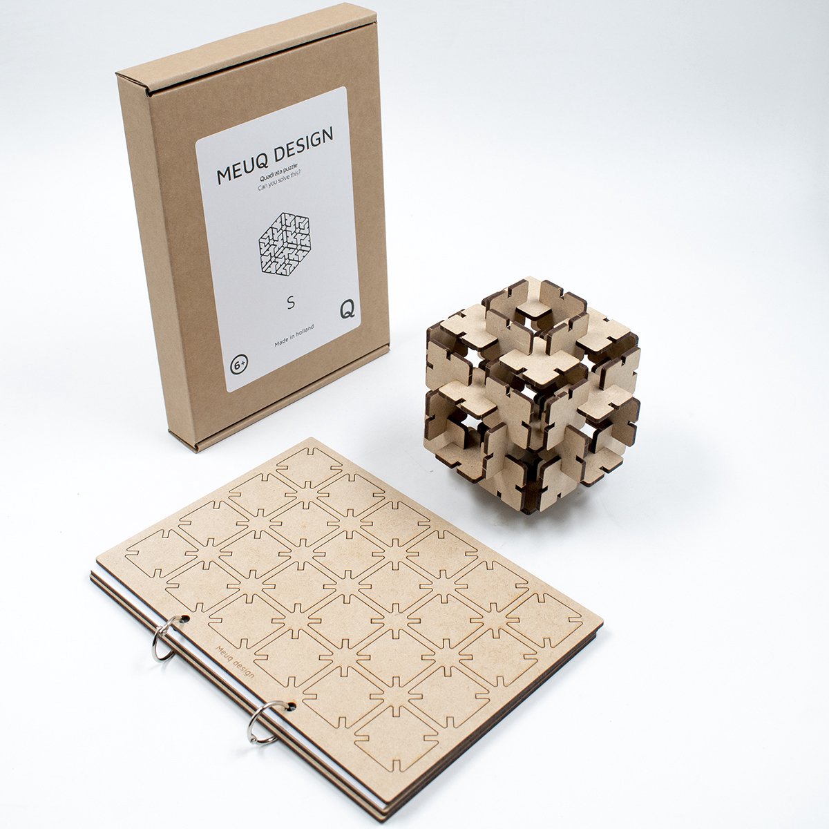 Meuq Design Triangulus - 3D puzzel - geometrisch - hout naturel - S |  bol.com