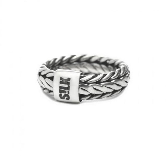 SILK Jewellery - Zilveren Ring - Zipp - 341.17 - Maat 17