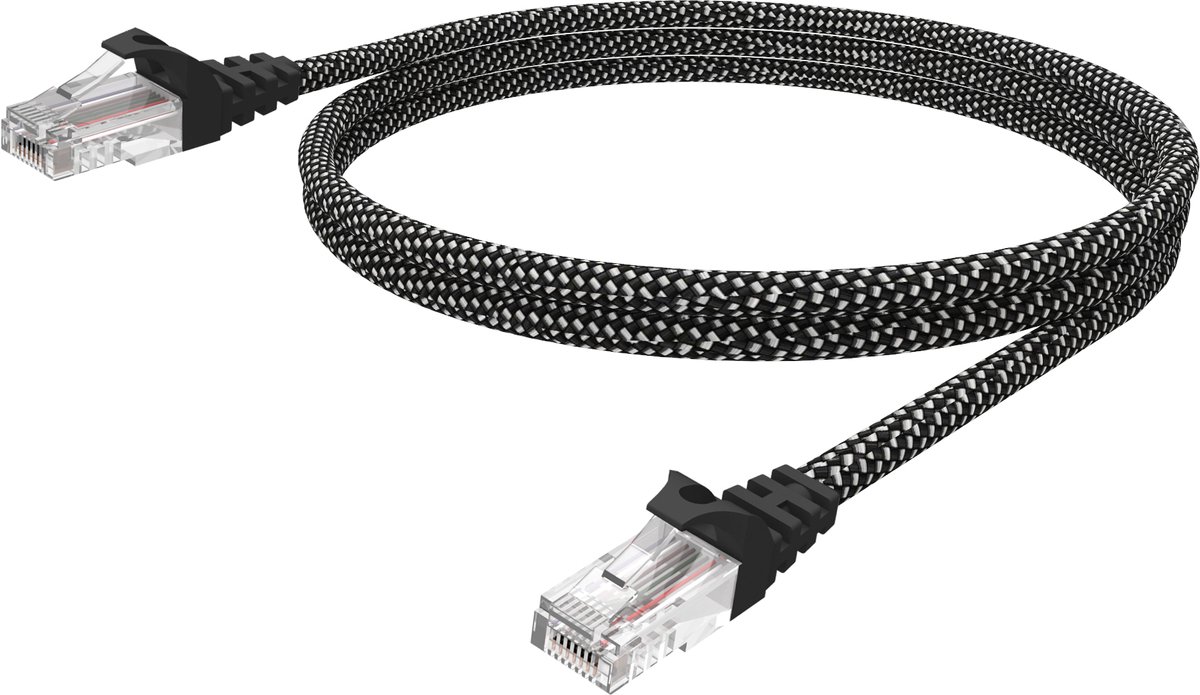 Vision TC 5MCAT6/HQ netwerkkabel Zwart, Wit 0,5 m Cat6 U/UTP (UTP)