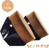 JMP Cosmetics® 2 stuks Make Up Kwast - Foundationkwast - Poederkwast - Blush En Concealer Brush