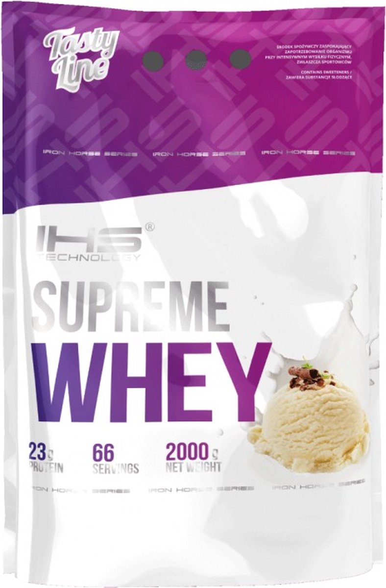 IHS Supreme Whey Protein Eiwitshake - Eiwitpoeder - 2000g - Vanilla Ice Cream